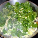 Cook down spinach