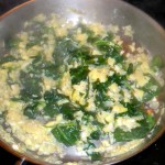 Cook spinach mixture