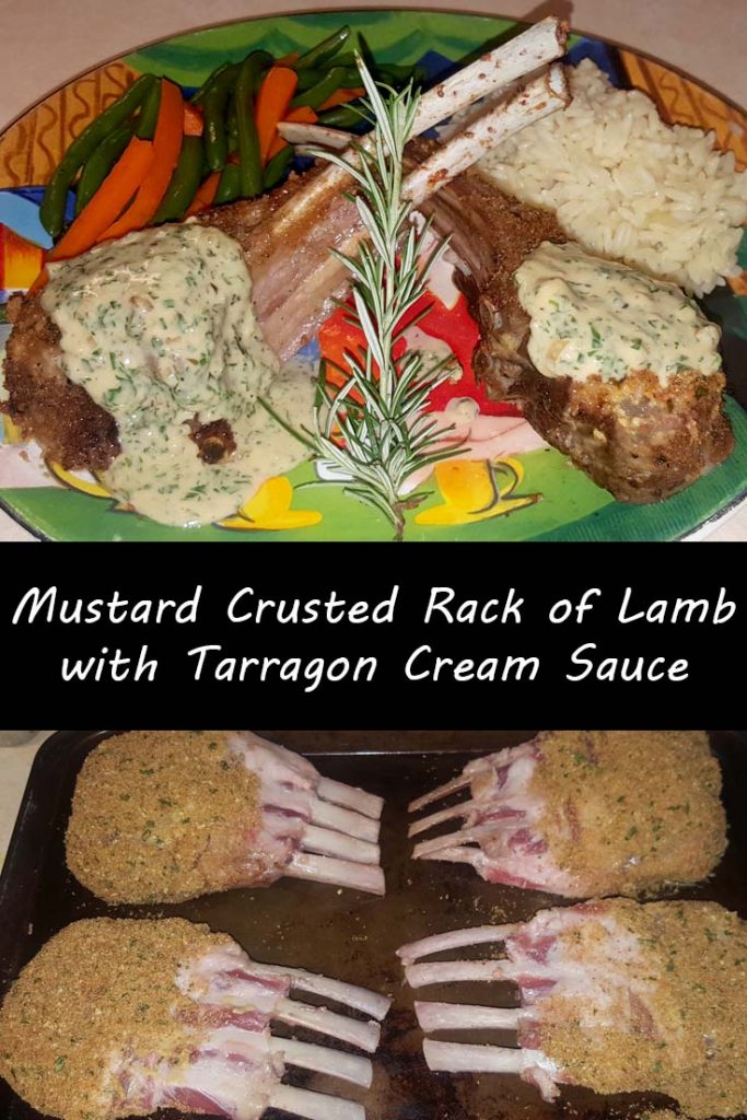 Mustard Crusted Rack of Lamb with Tarragon Cream Sauce