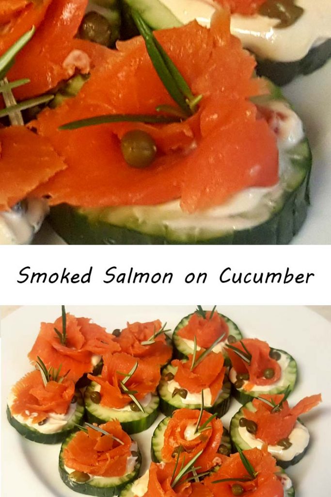 Smoked Salmon on Cucumber